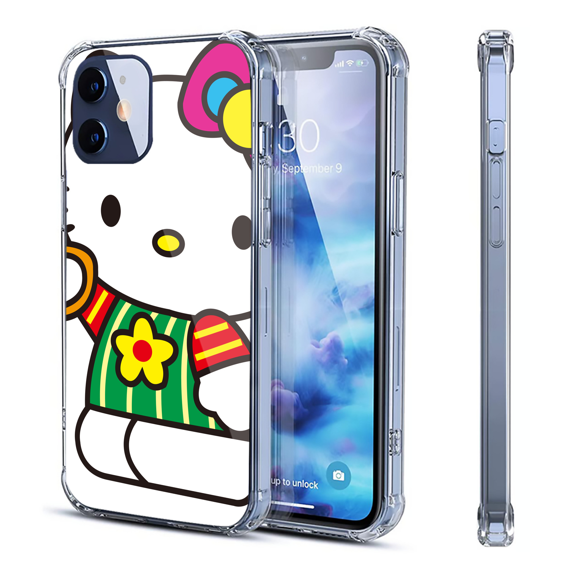 （画像用） Hello Kitty ハローキティ 【iPhone 12シリーズ対応】透明スマホケース（クリアソフトケース）